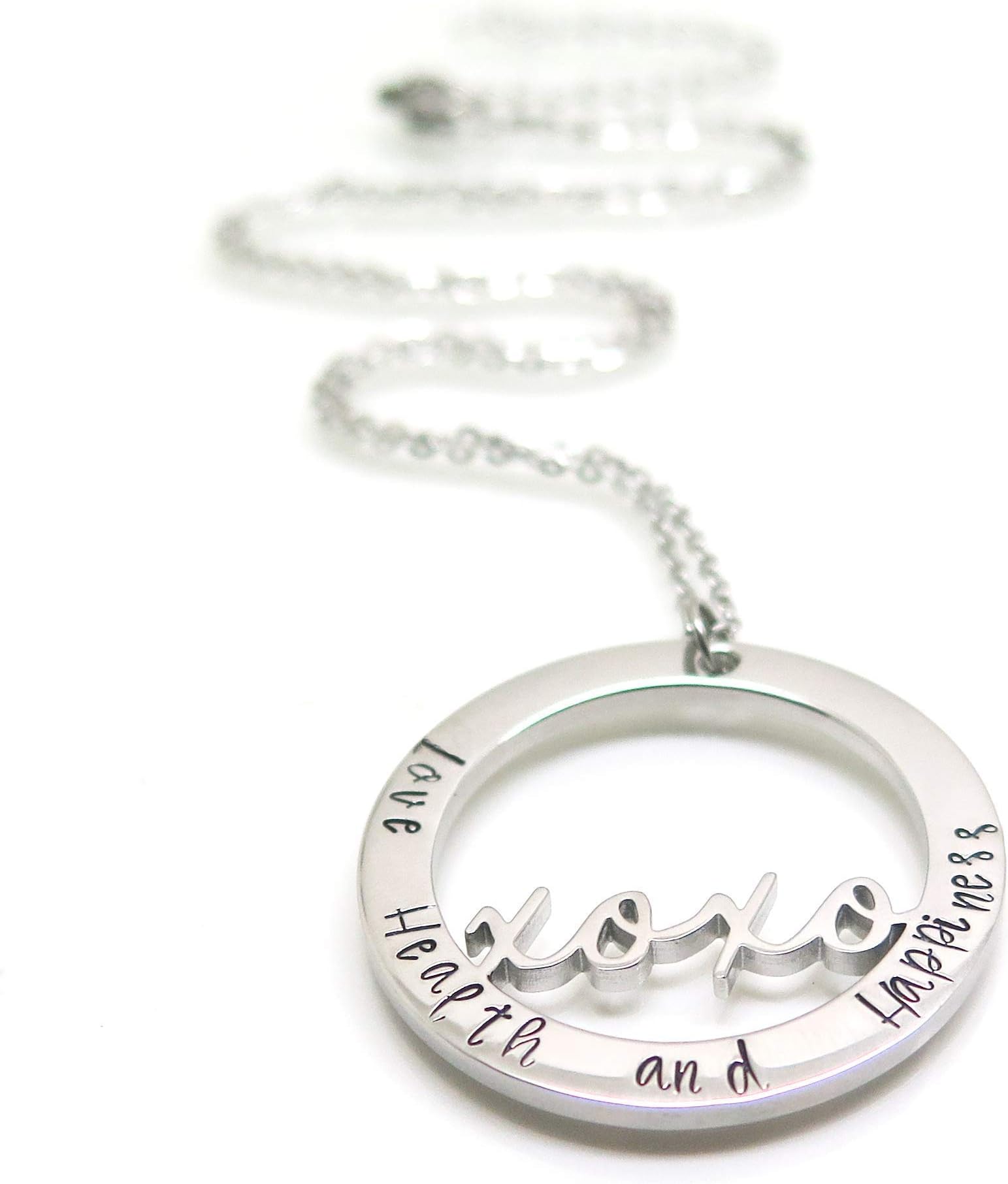 XOXO Hug Kiss Necklace Personalised Names Pendant