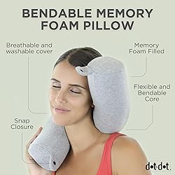 Dot&Dot Twist Memory Foam Travel Pillow for
