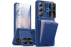 SSLOTSCASE for Samsung Galaxy S26 Ultra Case with 2X Screen Protector, [9H Hardness] Military-Grade Shatterproof, Kickstand &