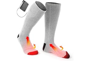 kaisudiAP Heated Socks for Men and Women, Battery Powered, Warm, Sweat Proof, Breathable, Black Sole, Durable, Soft, Comforta
