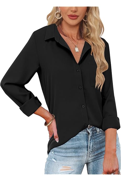 Womens Summer Soft Satin Silk Round Neck Shirts 3/4 Sleeve Shirt Casual Loose Work Office Silky Blouse Top I.410957953