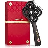 Detangling Brush, Boar Bristle Hair Brush for Thick Curly Thin Long Short Wet or Dry Hair Flexible Bristles Effectively Prevent Tangles, Natural Crystal Inlay Hair Brush for Men Women Kids