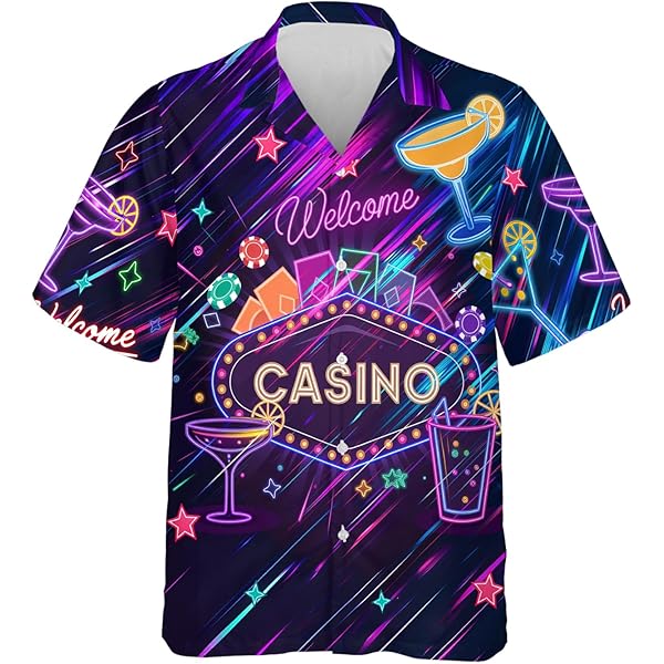 Amazon.com: AHAMINGLE Casino Hawaiian Shirt for Men Summer