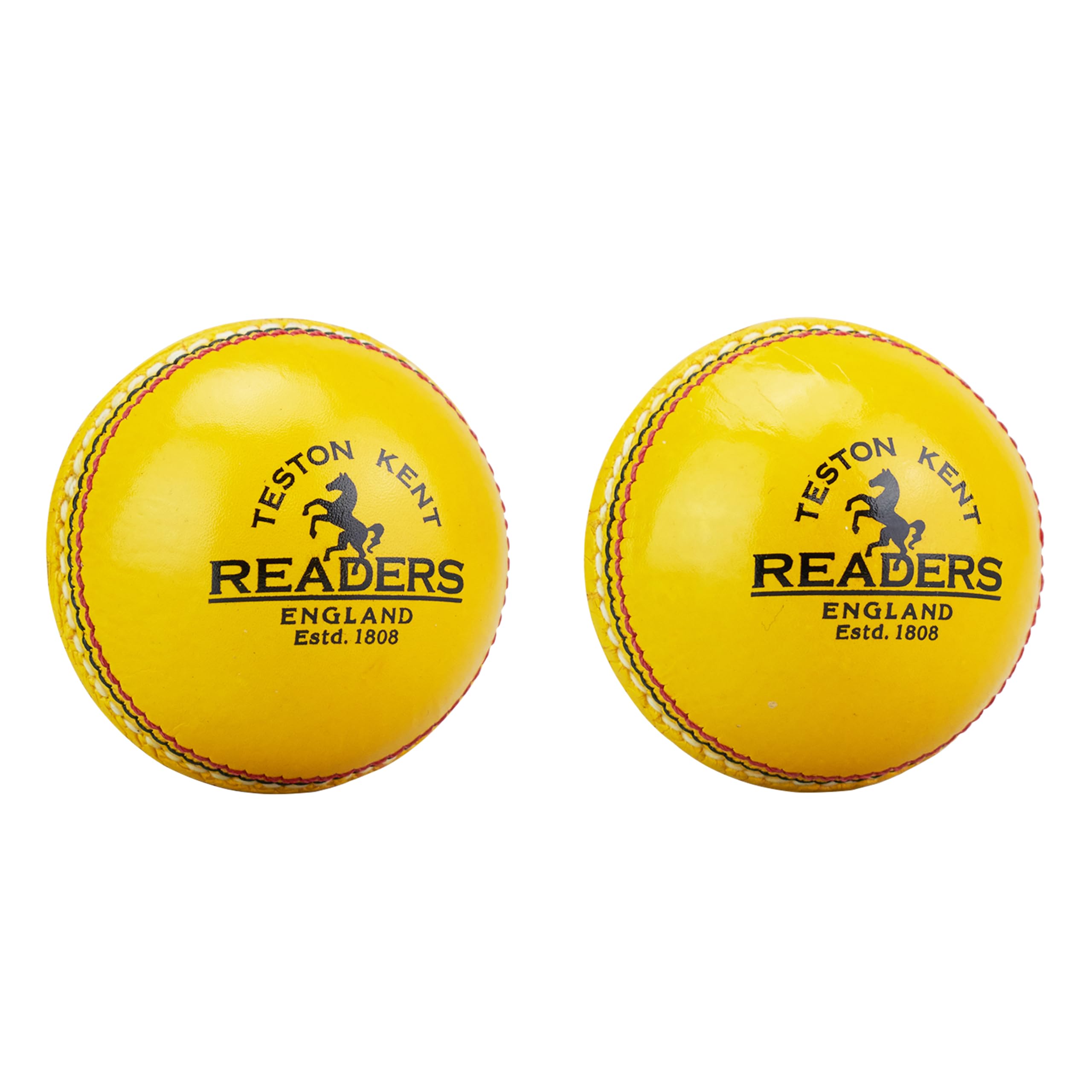 Readers Indoor Leather Cricket Ball, Yellow, Mens