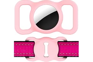 Air Tag Case for Air Tag,DLENP Air Tag Protective Cat Dog Collar Airtags Holder,Silicone AirTag GPS Tracking Accessories,Air 
