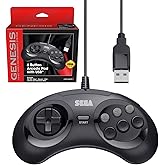 Sega Genesis Mini 6 Button USB Controller Black