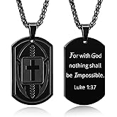 Easter Basket Stuffers - Football Bible Verse Cross Necklace for Men Stainless Steel Religious Gift Football First Communion Baptism Religious Sports Birthday Christmas Gifts Jewelry for Kids Boys Men Teens Boyfriend Husband