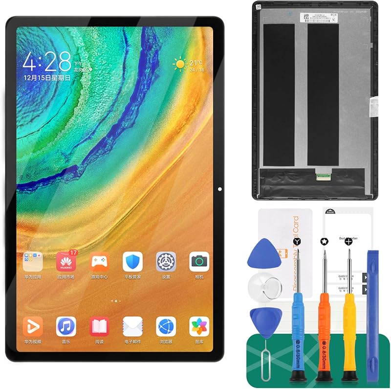 SRJTEK Lenovo Tab P11 J606F J606N LCD Touch Screen Replacement Black With Frame