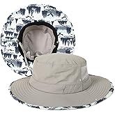 TOP-EX Wide Brim Bucket Sun Hat for Men &amp; Women, Quick-Dry Boonie Hat, Mesh | UVCoolix&trade;, UPF 50+ fabric with 3.15-inch brim, dark underbrim reduces glare, hiking fishing safari golf yard work and travel