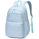Caran·Y 38L Waterproof Kids Backpack for Boys & Girls 6-18 Yrs-Lightweight School Bookbag with 15.6" Laptop Compartment,Side Water Bottle Pockets,Durable Travel Backpack(Aqua Blue)