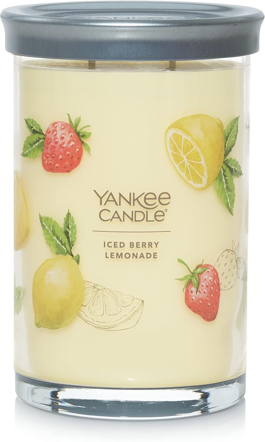 Candles & Holders - Yankee Candle Iced Berry Lemonade Scented, Signature 20oz Large Tumbler 2-Wick Candle, Over 60 Hours of Burn Time