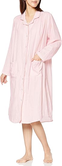 Amazon セシール ルームウェア ダブルガーゼのシャツネグリジェ 綿100 レディース コーラルピンク M ルームワンピース ネグリジェ 通販