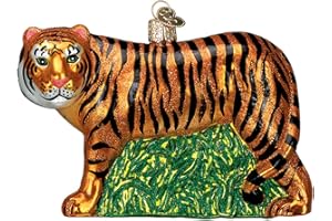 Old World Christmas Ornaments: Wildlife Animals Glass Blown Ornaments for Christmas Tree, Tiger