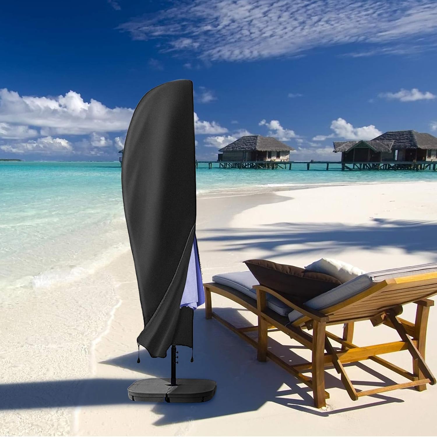 J&C Patio Umbrella Cover Waterproof, Windproof and UV Resistant Outdoor or Indoor for 9-13ft Cantilever Covers : Garden & Outdoor