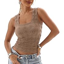 トップス Eaphi square cup camisole Women's Square Neck Seamless Wide Strap Crop Tank Tops,Slim