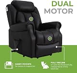 Elite Care Hainworth Leather Dual Motor Recliner Chair with Heat & Massage view 5