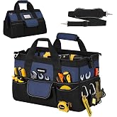 Amento 16-Inch Heavy Duty Tool Bag, 22 Pockets Empty Tool Box Organizer Storage, Soft Tote Toolbox Organization Portable Hand