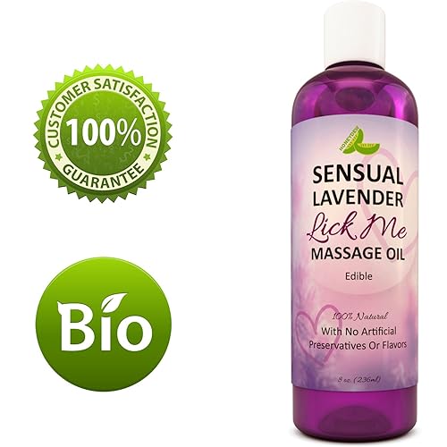 Lavender Massage Oil for Couples Relaxation Non Greasy Non Staining