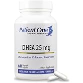 Patient One DHEA 25 mg | Micronized | 60 Capsules | Highly absorbable DHEA supplement for mood, energy, adrenal &amp; endocrine health*