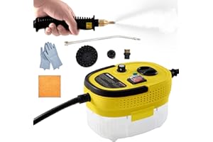Ganggend Handheld Steam Cleaner. 2500W Portable High Pressure Steam Cleaner with Multiple Brush Heads, High-Temperature Steam Cleaner for Home Use Kitchen Furniture Bathroom Car (Yellow)