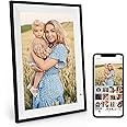 AEEZO 10.1 Inch WiFi Digital Picture Frame, IPS Touch Screen Smart Cloud Photo Frame with 32GB Storage, Auto-Rotate Easy Setup to Share Photos or Videos via AiMOR APP, Wall Mountable White