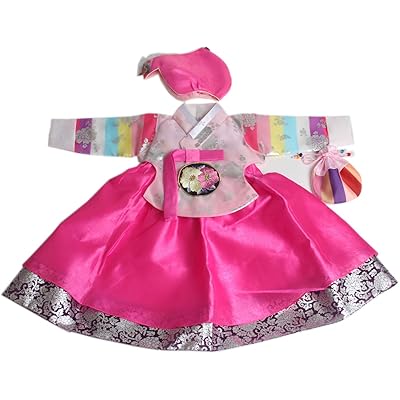 Pink Hanbok Baby Traditional Dress for 1st Birthday Kuwait Ubuy