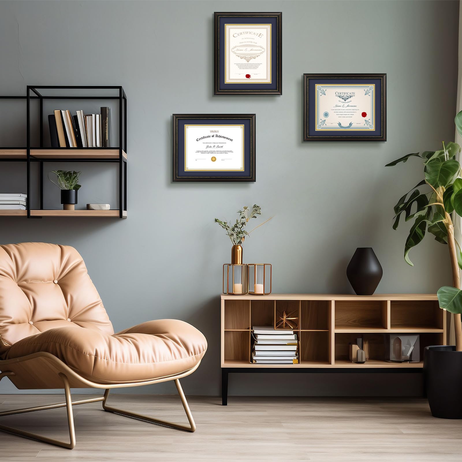 Golden State Art, 8.5x11 Diploma Frame, Solid Wood