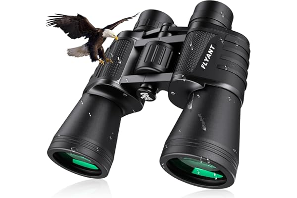 20x50 High Powered Binoculars for Adults, Waterproof Compact Binoculars with Low Light Vision for Bird Watching Hunting Football Games Travel Stargazing Cruise with Carrying Bag
