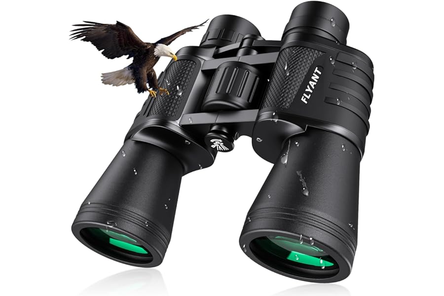 20x50 High Powered Binoculars for Adults, Waterproof Compact Binoculars with Low Light Vision for Bird Watching Hunting Camping Travel Cruise Hiking Sports Stargazing, Christmas Birthday Gifts for Men
