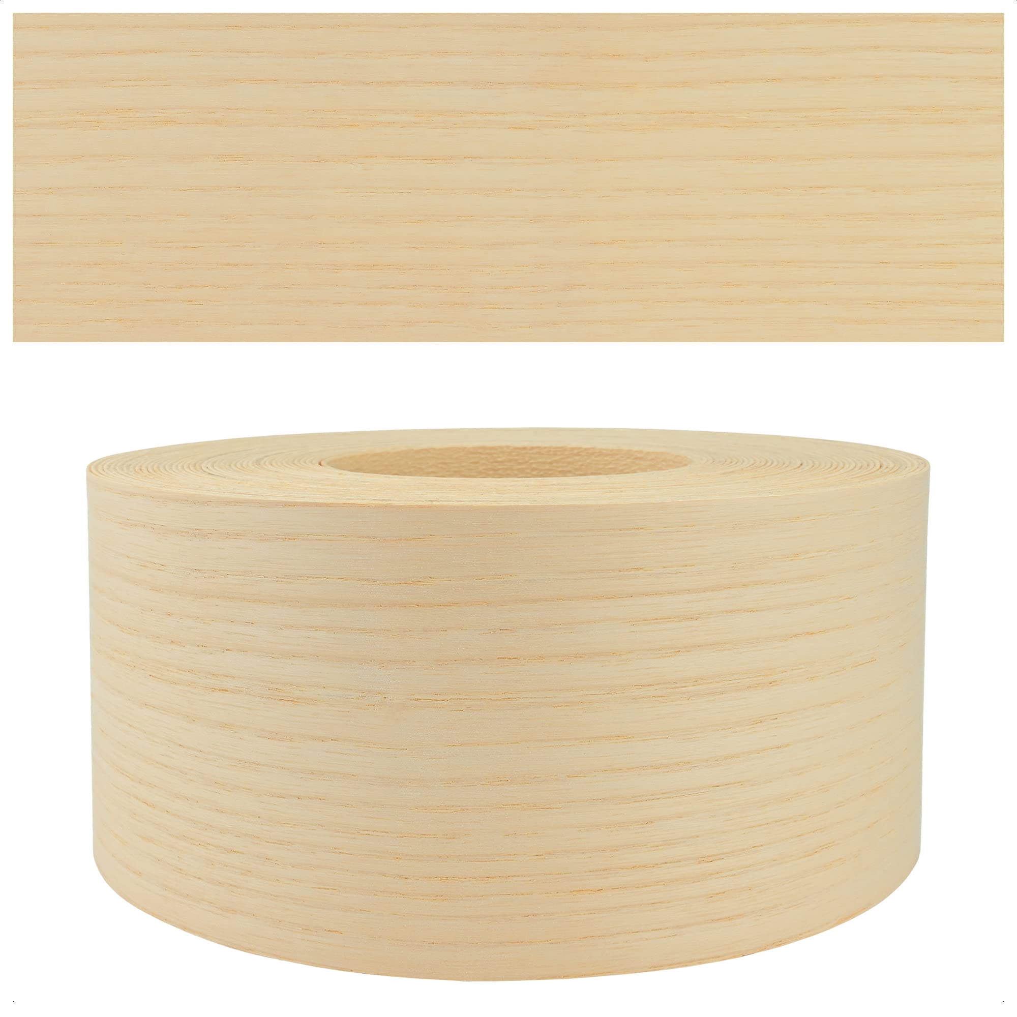 Mprofi MT® Real Wood Veneer Edging Banding | Ash | 60mm x 5m | Edge Tape | Iron-On Edge Trim with Hot Melt Adhesive | Durable & Easy to Apply for Furniture, Shelves & Worktops