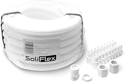 SoliFlex Flexible Conduit 20mm 10m Coil with 10 Glands and Locknuts ArmaKit
