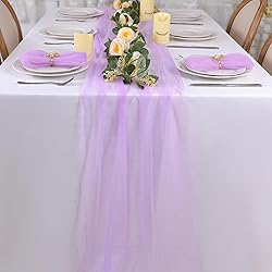 Snowkingdom Lavender Purple Table Runner, 10FT
