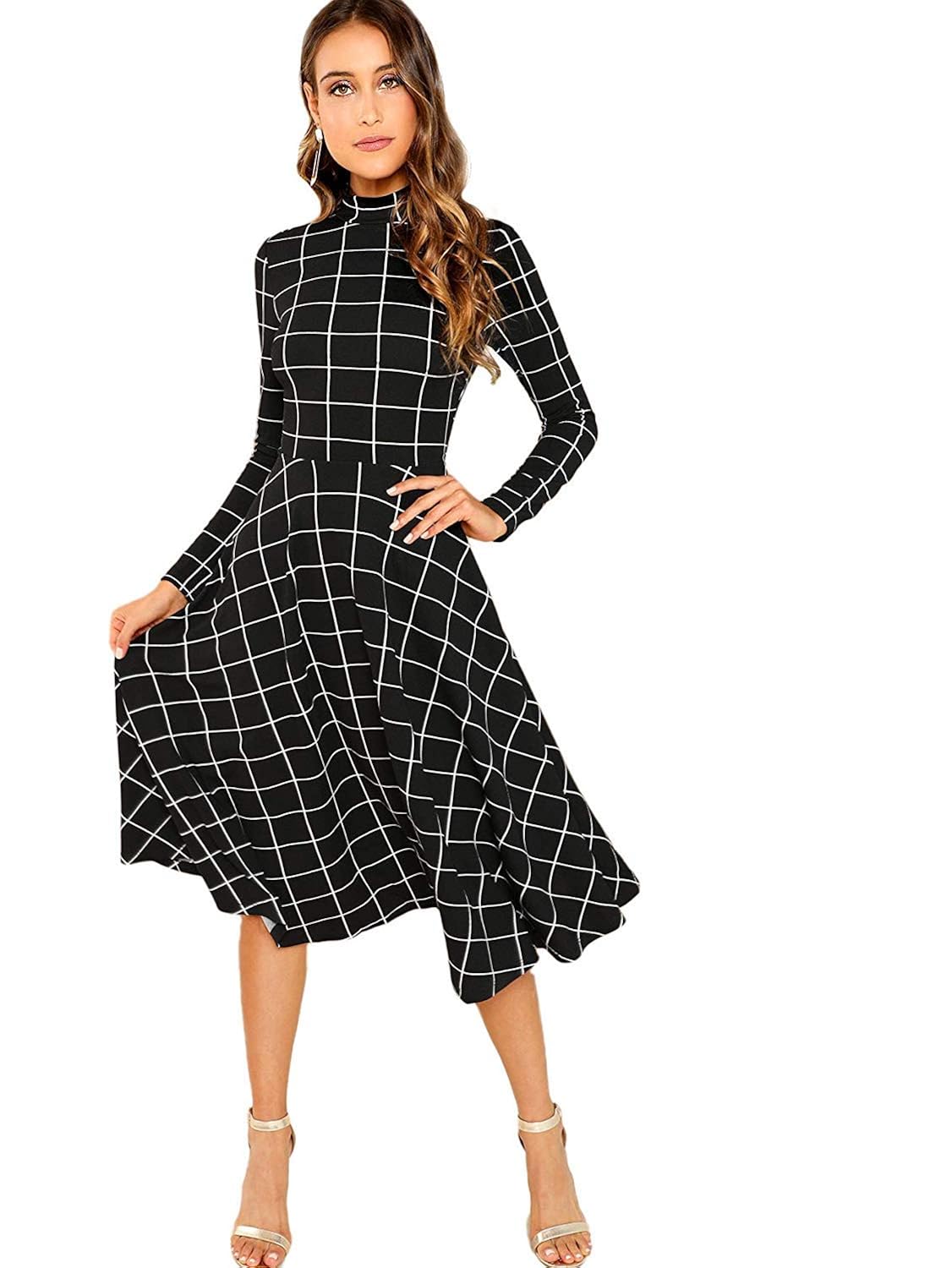 plaid homecoming dress