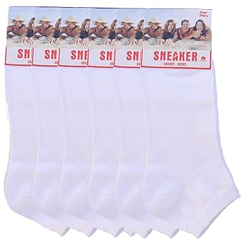 12 Paar Sneaker Socken Unisex weiß Sparpack TOP Qualität und Tragekomfort