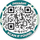 Pebblebee Link Label - Secure QR Code Tracker for Lost Items - Compact, Durable, Dishwasher-Safe QR Code Labels for Water Bottles, Camping Gear, Electronics & More - Secure Way to Recover Lost Items