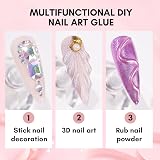 Makartt Rhinestone Glue 30g 2 Pack Nail Gem Gel 3D Sculpture UV Curing view 4