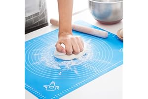 LIMNUO Silicone Baking Mat, Extra Thick Large Non Stick Pastry Mat Sheet for Dough Pie Crust Rolling Mats, Non-Stick and Anti