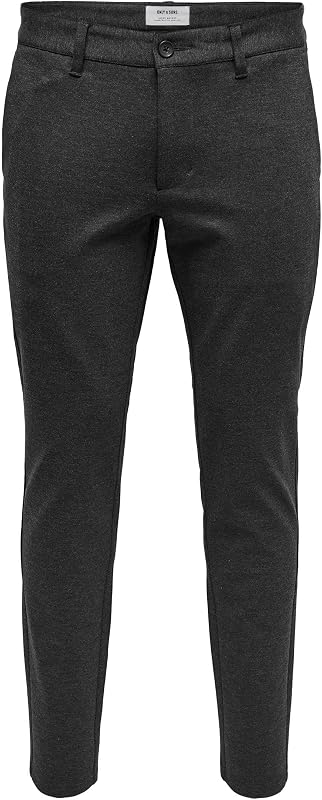 Herren Onsmark Slim Gw 0209 Noos Calças Melange Cinzento Escuro 36W/36L