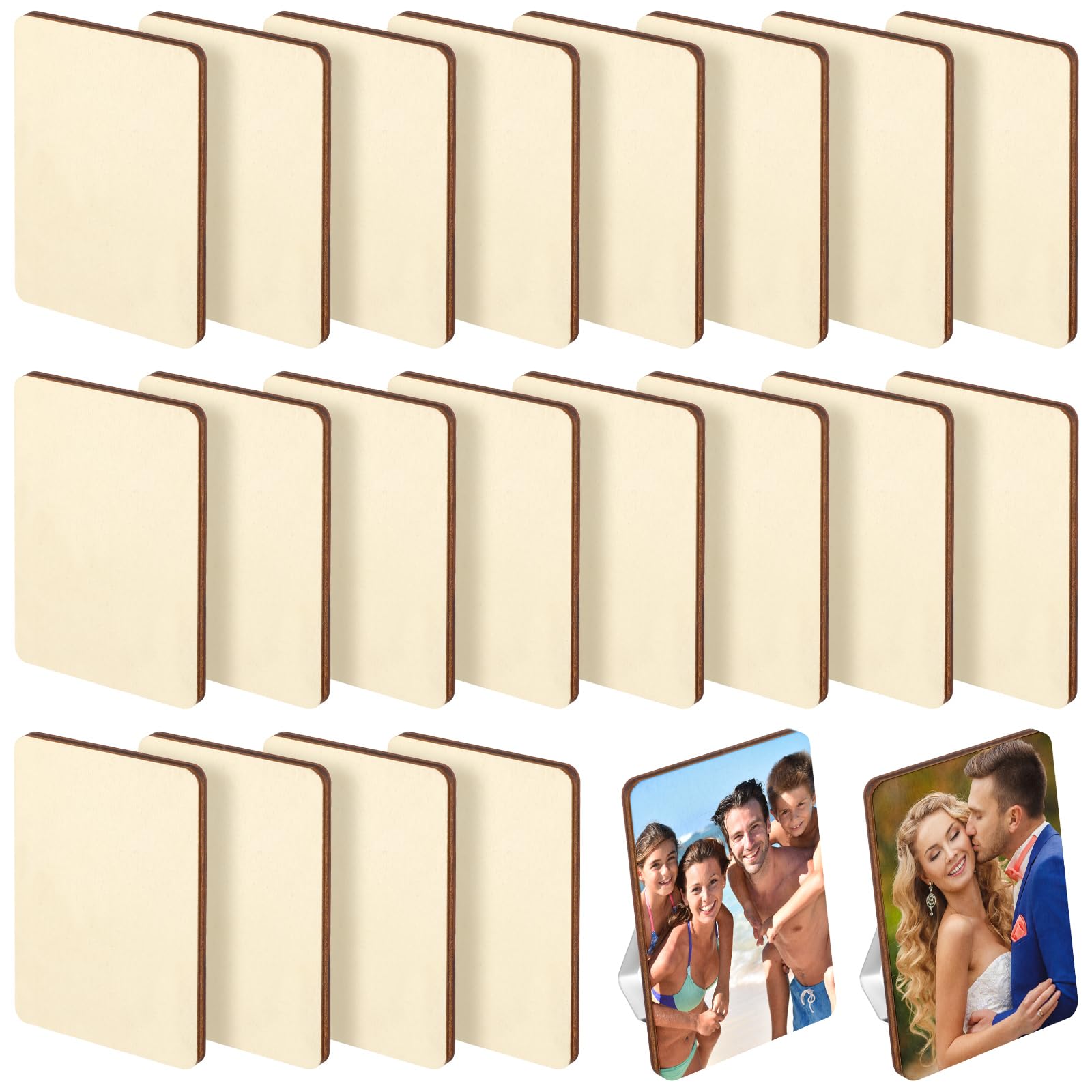 Photo 1 of AceOrbit 20 Pcs Sublimation Photo Car Visor Clip Bulk Sublimation Wooden Blanks for Dad, Husband, Loved Ones Drive Safe Gift for Birthday DIY Vertical