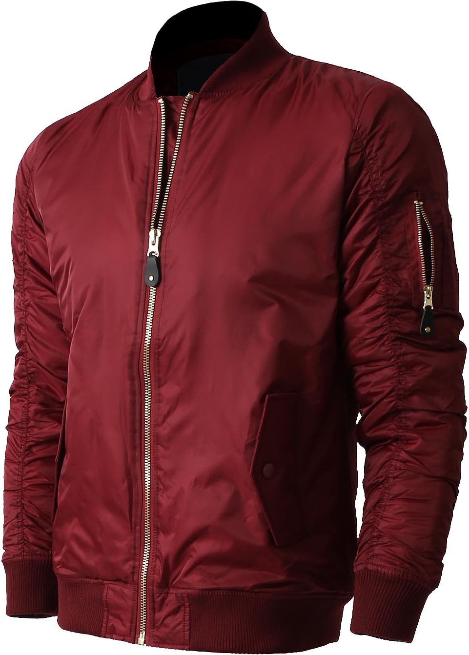 Ma Croix Mens Premium Bomber Jacket MA-1 Full Zip Long Sleeve Padded Flight Jacket