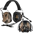 EARMOR M32 PLUS Tactical Headset for Helmet - Noise Canceling Headphones with mic for Shooting & Hunting Earmuffs, Nato TP120 Jacket, Coyote