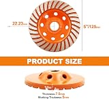 BRSCHNITT 125mm Diamond Turbo Grinding Cup Wheel for Concrete Stone Marble view 2