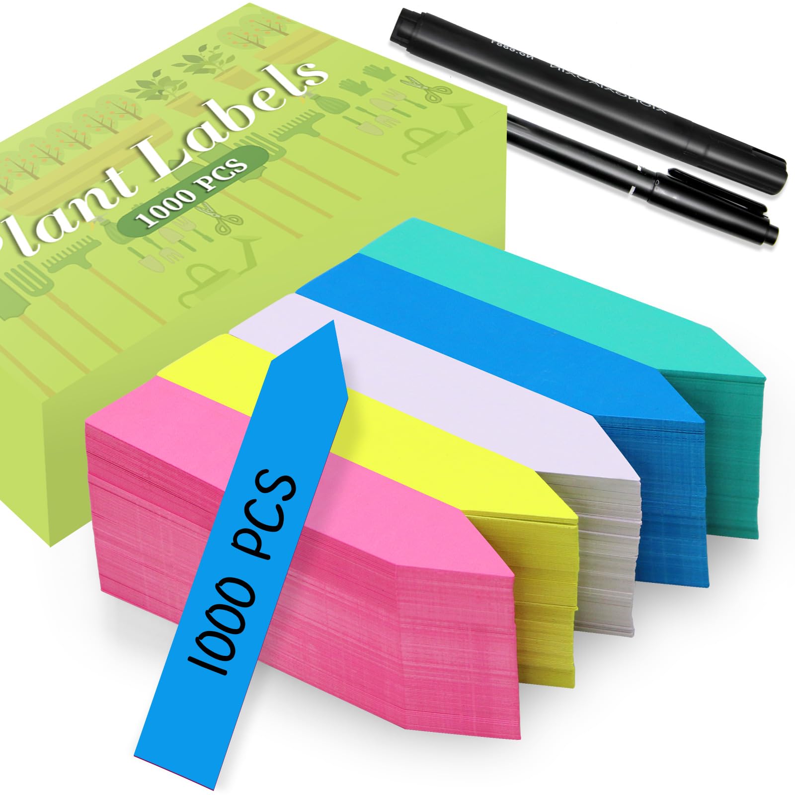 Photo 1 of 1000 PCS Plastic Plant Labels for Seeding Plant Tags for Outdoor Garden, Waterproof Labels for Pot Garden Stake