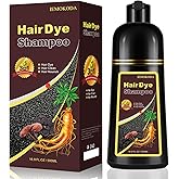 Blonde Brown Hair Dye Shampoo 3 in 1, Instant Hair Color Shampoo for Women Men, Natural Color Shampoo Hair Dye, Grey Hair Coverage in Minutes, Herbal Formula (17.6 FL OZ)