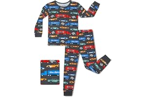 babee Reshinee Bamboo Viscose Toddler Pajamas Boys Girls Baby 12M-8Y Pjs Sets Kids 2pcs Long-Sleeve Snug fit Sleepwear