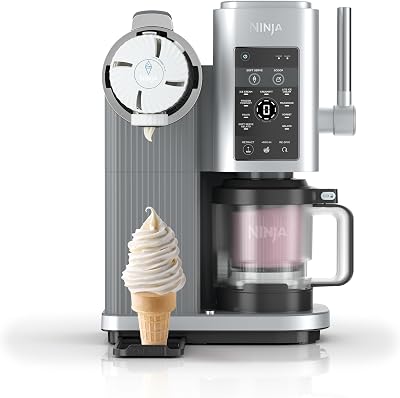 CREAMi Scoop & Swirl Eismaschine, 13 Funktionen, Platinsilber