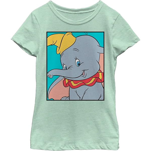 Amazon.com: Disney girls Disney Dumbo Dumbo Big Face Short Sleeve