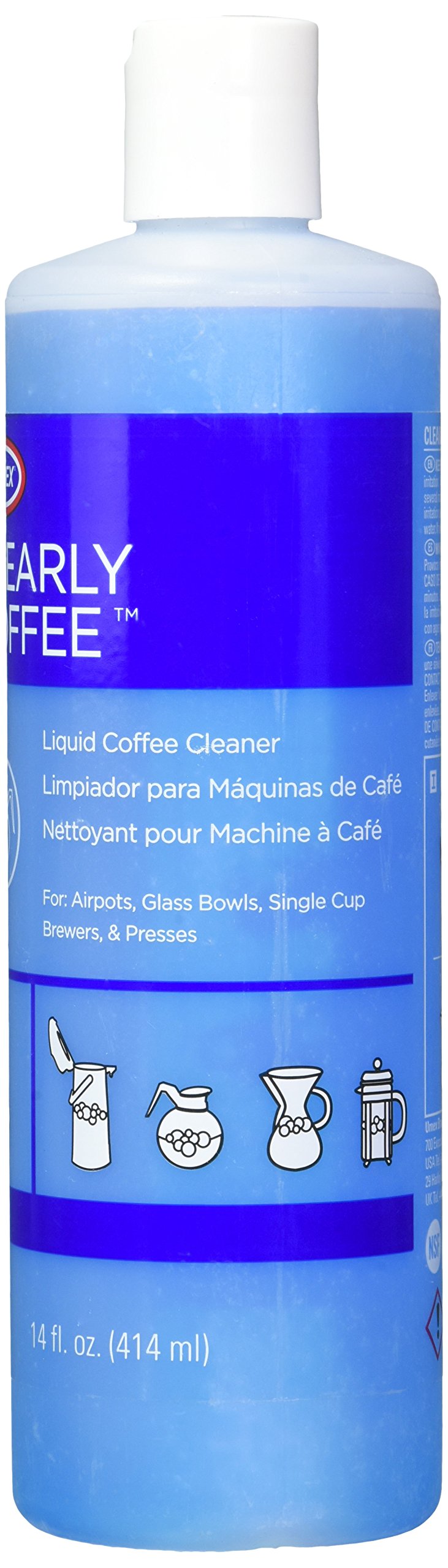 Urnex Clearly Coffee Pot Cleaner 14 Ounce (Made in the USA) French