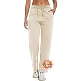 Choosefree Women's Fleece Lined Sweatpants with Pockets Thermal Winter Warm Pants Elastic Waist Workout Running Jogging Pants