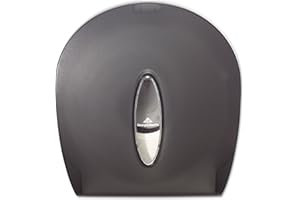 Georgia-Pacific Single-Roll Jumbo Toilet Paper Dispenser by GP PRO (Georgia-Pacific), Translucent Smoke, 59009, 10.610" W x 5.390" D x 11.290" H